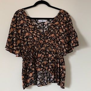 Zara Flowy Floral Blouse